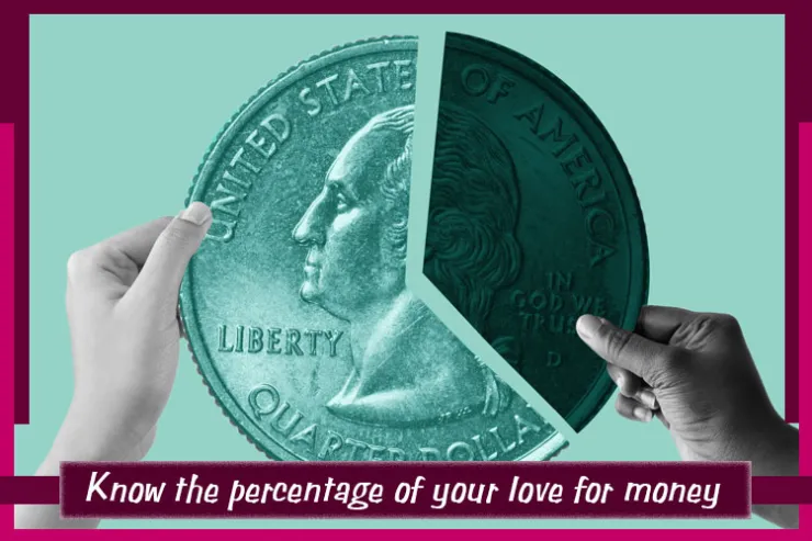 Know the percentage of your love for money?